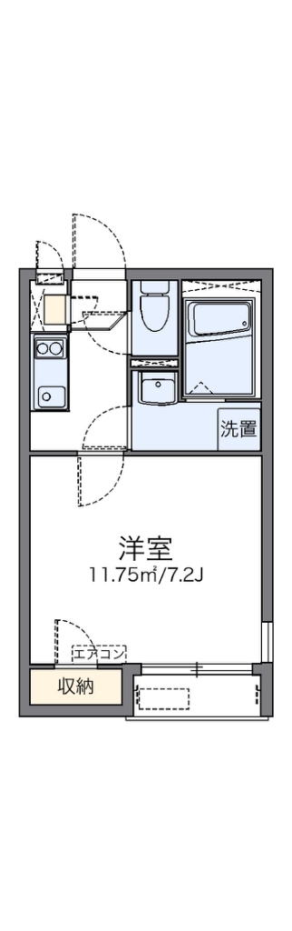 レオネクストコンフォート汐入Ⅱ 101号室 間取り
