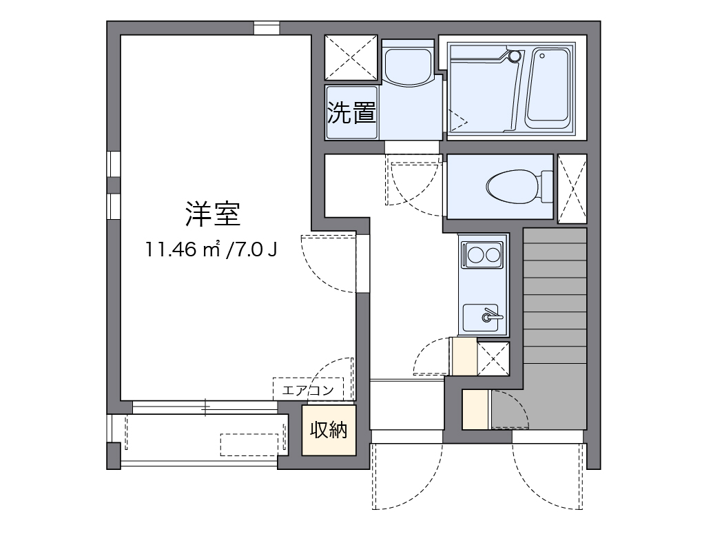 クレイノのぞみ西ヶ原 101号室 間取り