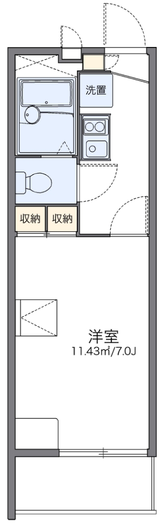 レオパレスエスペランサ 201号室 間取り