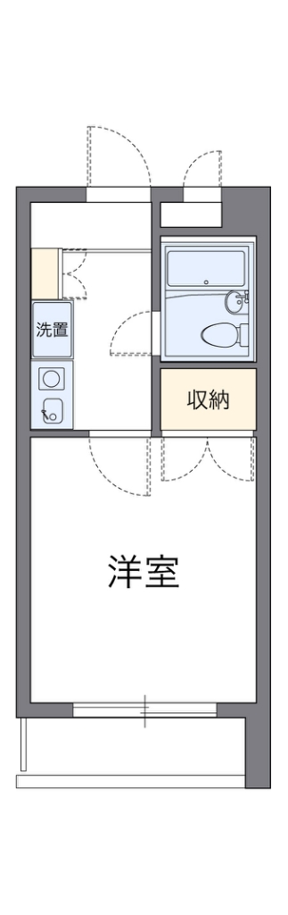 レオパレスＲＸコスモＭ 103号室 間取り