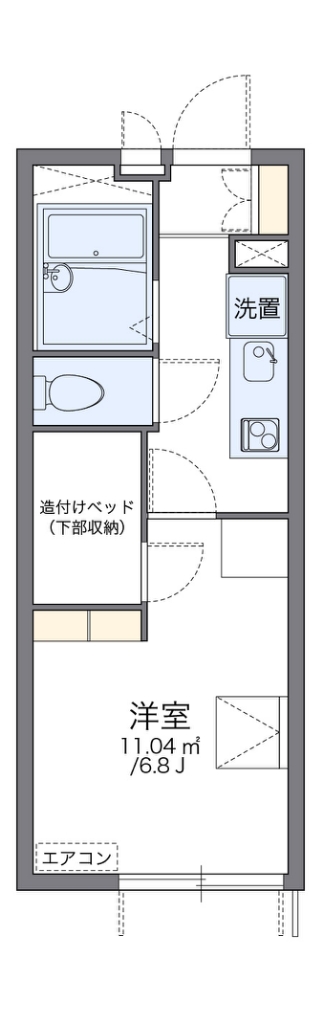 レオパレス大井 101号室 間取り