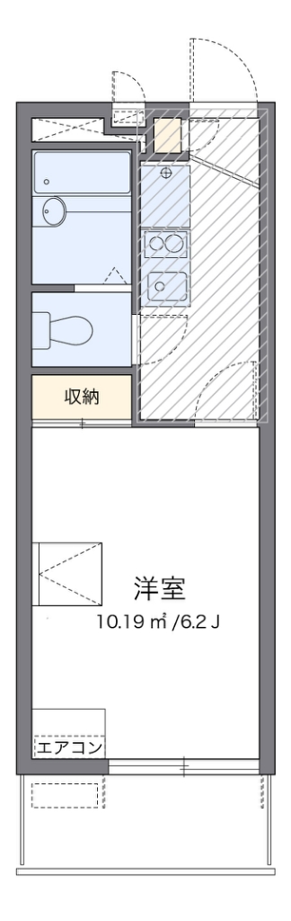 レオパレス俊 303号室 間取り