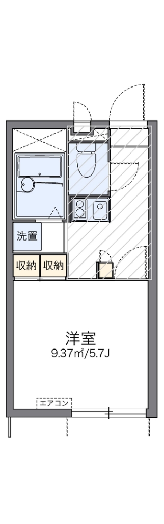 レオパレスアマランサス 101号室 間取り