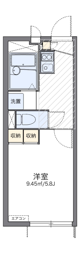 レオパレスコーワ２１ 101号室 間取り