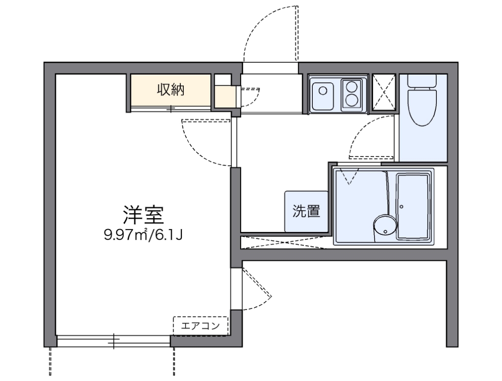レオネクスト川端Ⅲ 202号室 間取り