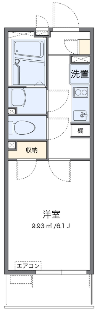 レオネクストシャトーブランカ 203号室 間取り