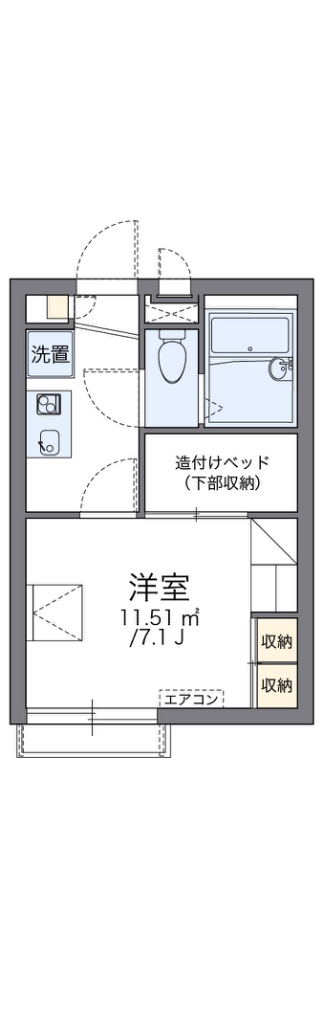 レオパレス北原 203号室 間取り