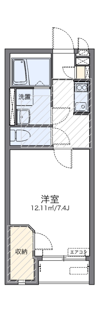 レオネクスト台町 202号室 間取り