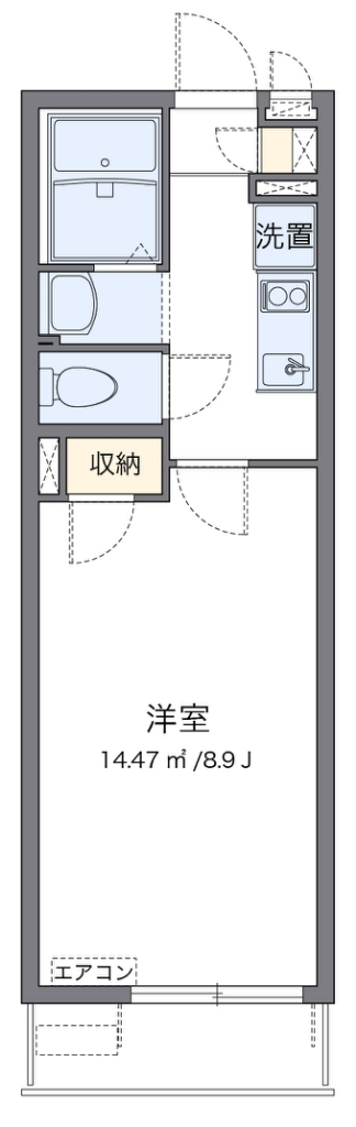 クレイノシャトーブランカⅡ 106号室 間取り