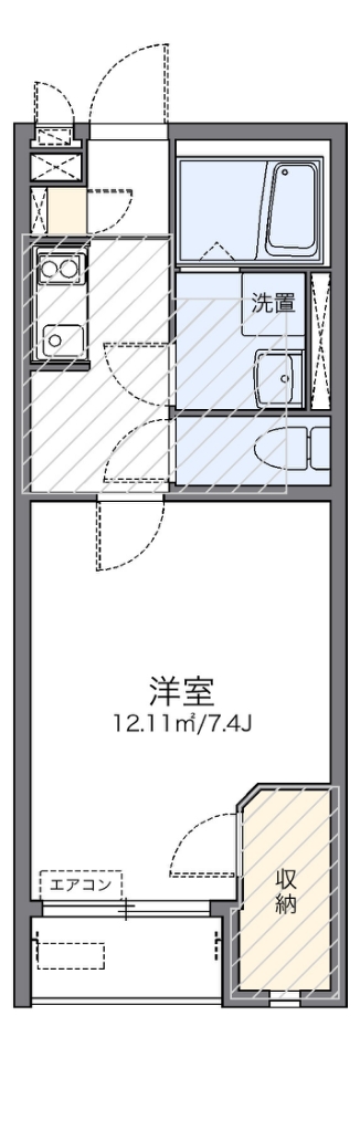 レオネクストスマイルシダー 106号室 間取り