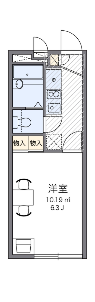 レオパレスかねた 107号室 間取り