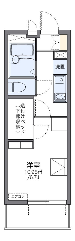 レオパレスフォレスタ磯子 404号室 間取り