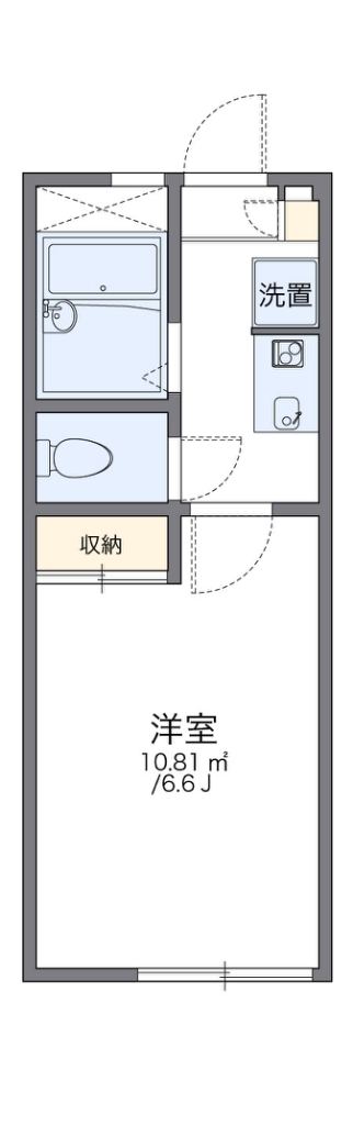 レオパレスエビデンスⅠ 101号室 間取り