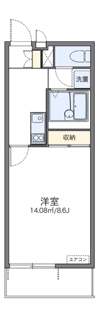 レオネクストシーズ　堀の内 107号室 間取り