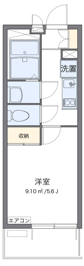 レオパレスＳＨＩＢＩＲＡＫＩ 108号室 間取り