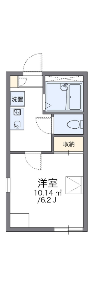 レオパレスコリウス 201号室 間取り