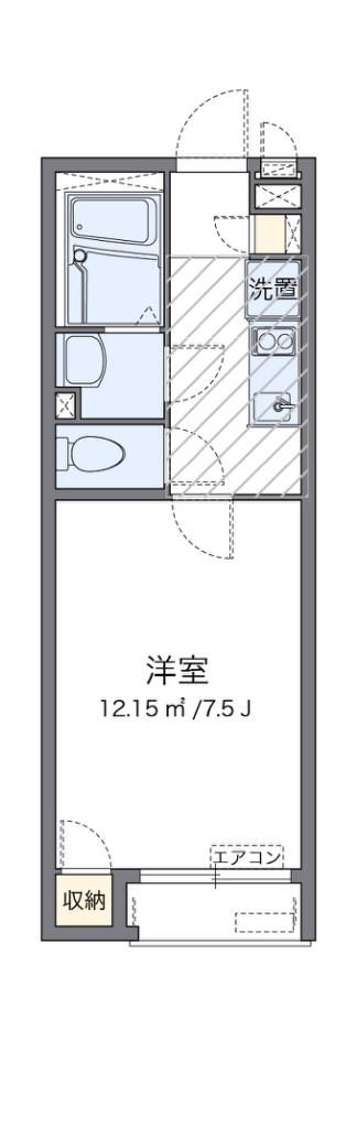 レオネクスト一二三 203号室 間取り