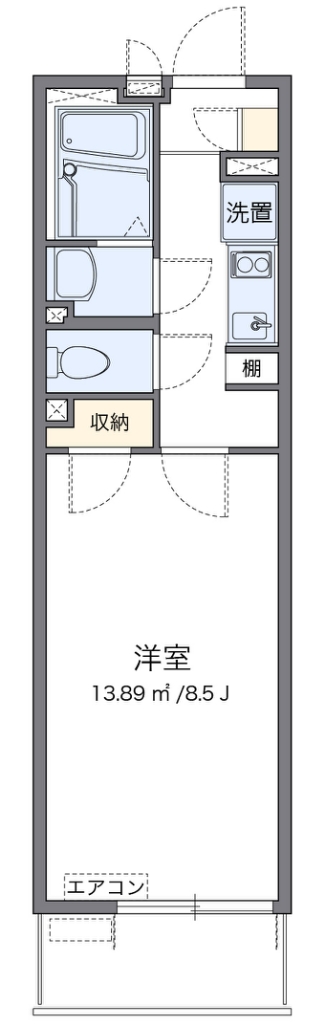 レオネクストつるせ壱番館 104号室 間取り