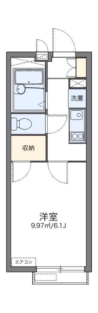レオパレスジードルンク 208号室 間取り