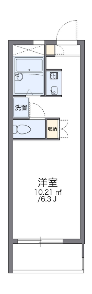 レオパレス谷津 201号室 間取り
