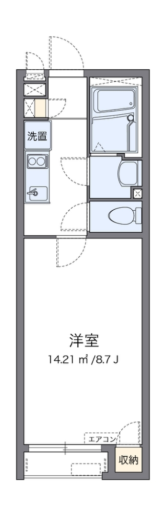 クレイノＨＡＮＡ 203号室 間取り