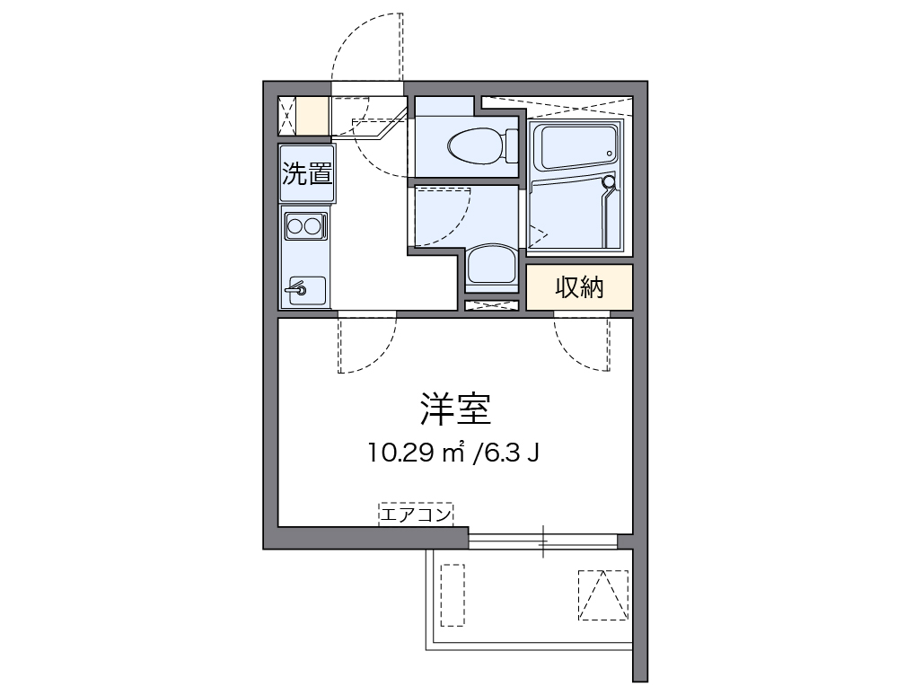 クレイノシャ　ブラン　プティ 202号室 間取り