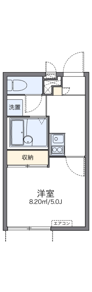 レオパレスボレール 101号室 間取り
