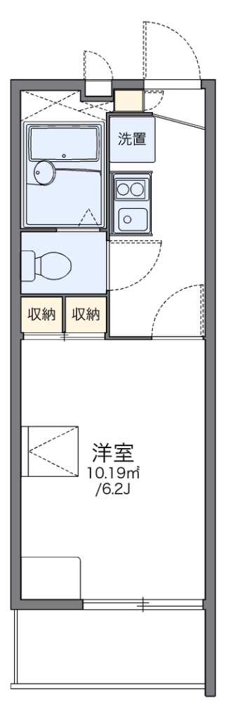 レオパレスラビドールⅢ 201号室 間取り