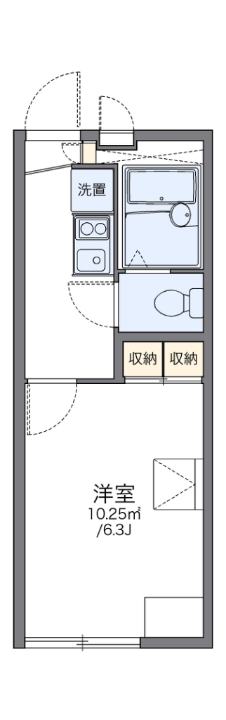 レオパレスウィングパスＫＳⅠ 103号室 間取り