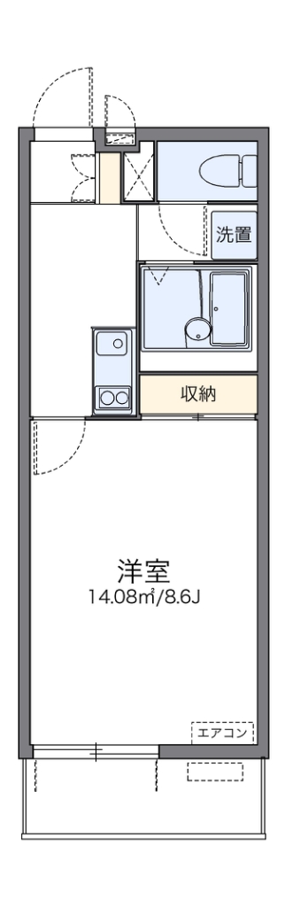レオネクストゆーとぴあ 104号室 間取り