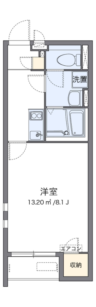 クレイノＯＯＳＨＩＭＯ 101号室 間取り