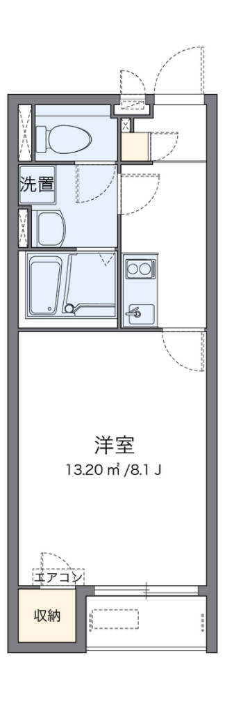 クレイノＯＯＳＨＩＭＯ 205号室 間取り