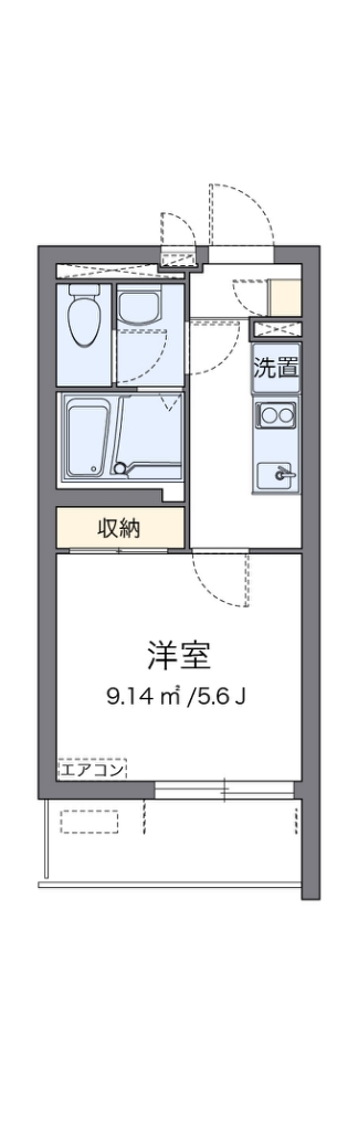 クレイノ錦 301号室 間取り