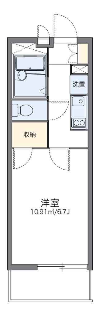 レオパレスサンライズ 104号室 間取り