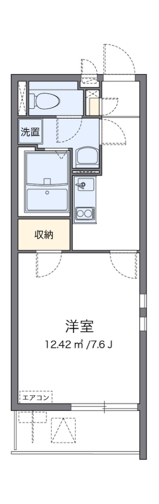クレイノコモドラウム 101号室 間取り