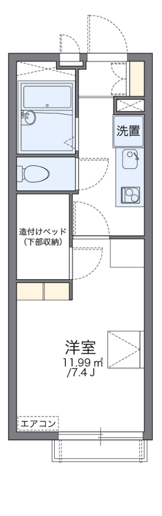 レオパレス新白岡 102号室 間取り