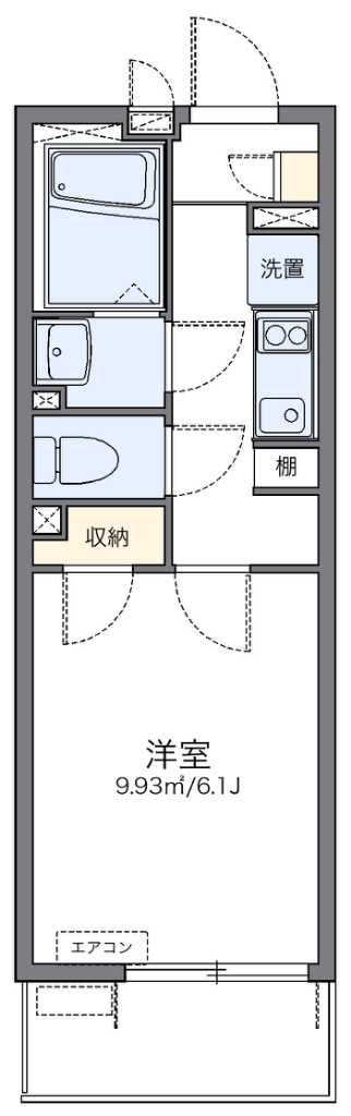 レオネクストサンピラー八幡Ⅱ 203号室 間取り