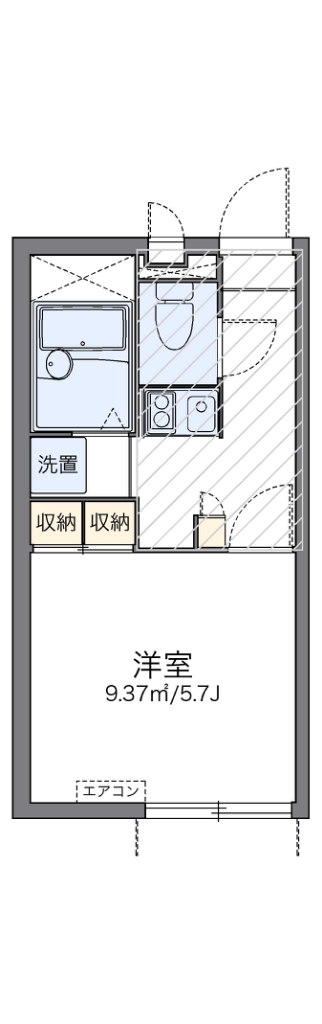 レオパレスヴァンベールⅠ 106号室 間取り