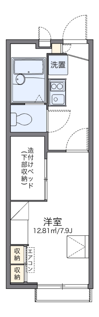 レオパレスワカタケ 101号室 間取り