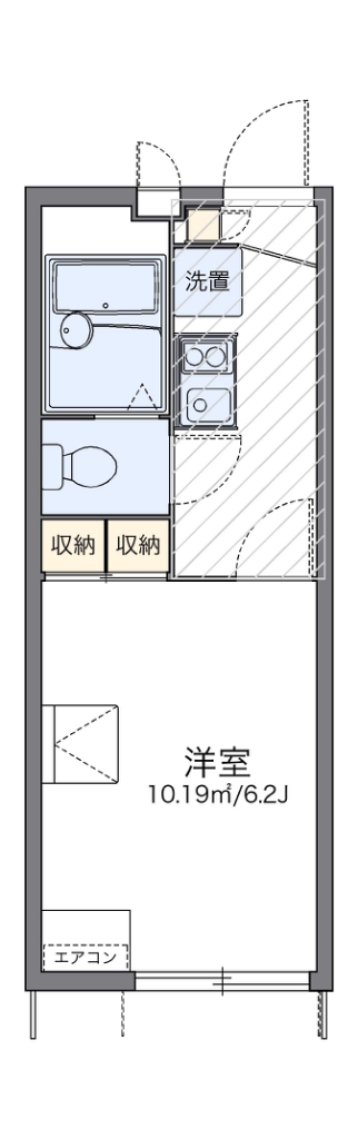 レオパレスカトレア 106号室 間取り