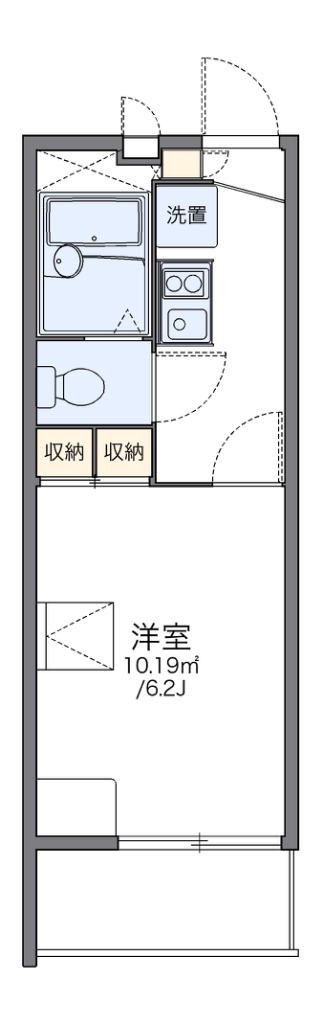レオパレスサガミわたなべ 206号室 間取り