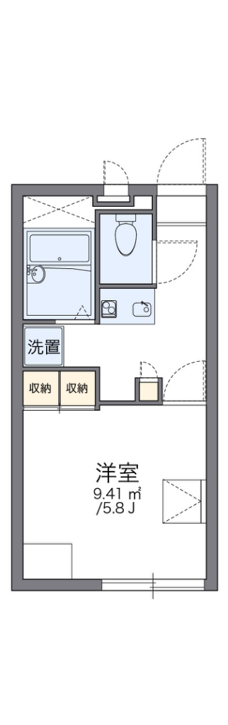 レオパレスＭＯＫＵＲＥＮ 305号室 間取り