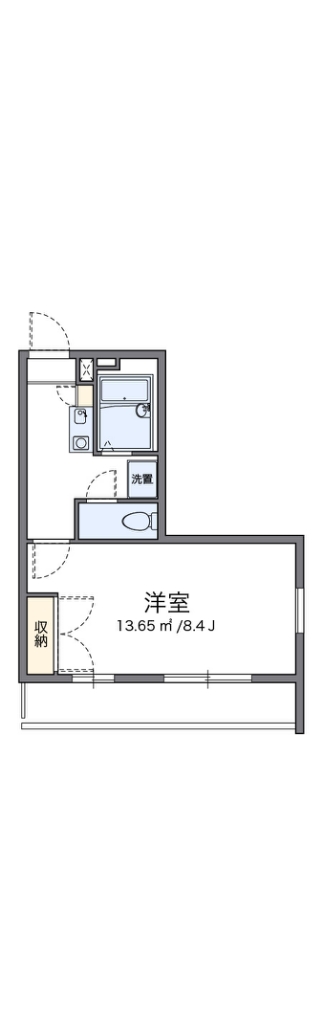 レオパレス天神 201号室 間取り