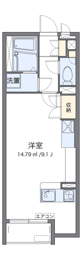 ミランダサンシャインＭＩ 205号室 間取り