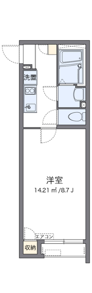 クレイノＫｓハイム七里 106号室 間取り