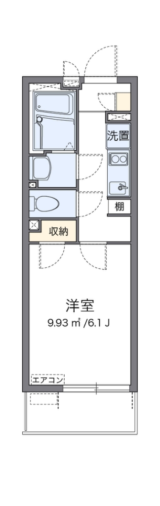 クレイノボナール 108号室 間取り