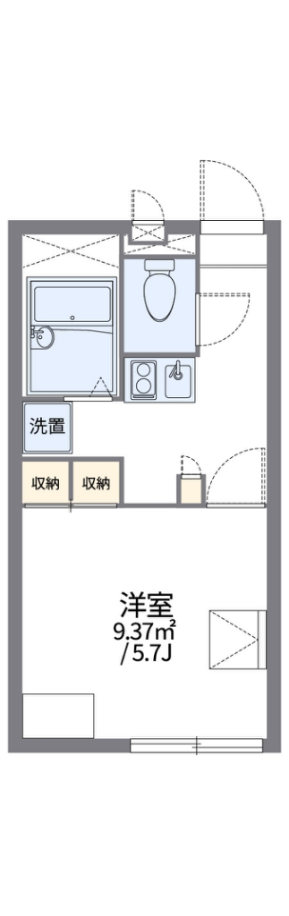 レオパレスクラウディア 104号室 間取り