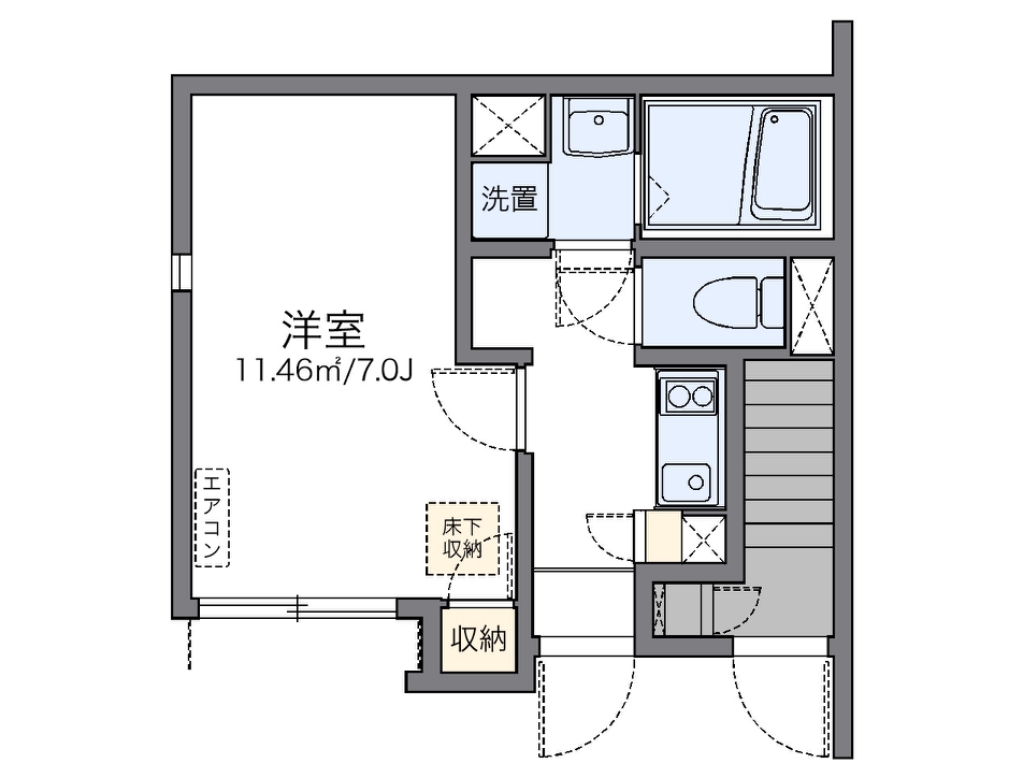 レオネクストトリクレイオ池上 102号室 間取り