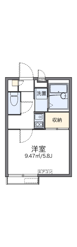 レオパレスなでしこ 202号室 間取り