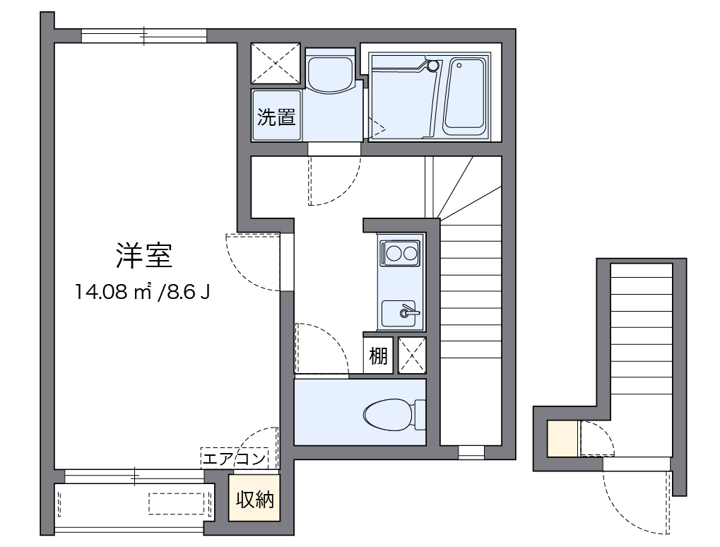 クレイノマンダリーナ 204号室 間取り